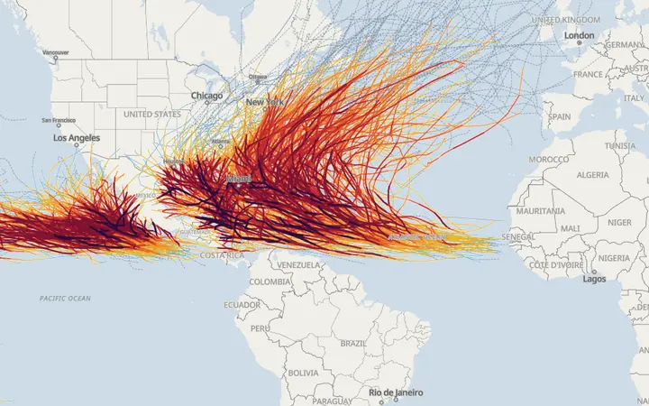 A preview of the Hurricane History Map